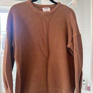 Old Navy Women’s Caramel Tan Tunic Length Crewneck Sweater